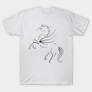 Elegant Rearing Pegasus T-Shirt